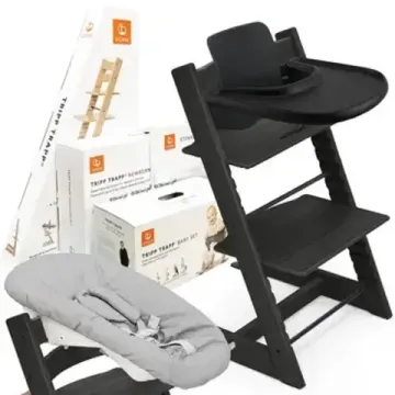 Стульчик для кормления STOKKE Tripp Trapp комплект 4 в 1 (Black Oak)