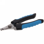 Когтерез для животных «ЗООУЛЬТРА», пружинный механизм, ручки прорезиненные - волна, цвет чёрный / голубой, 16см