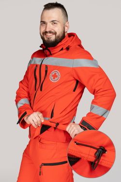 Куртка демисезонная мужская Скорая помощь MedicLine SOFTSHELL красная