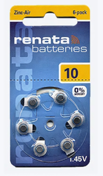 Элемент питания Renata ZA-10 BL/6 для слуховых аппаратов