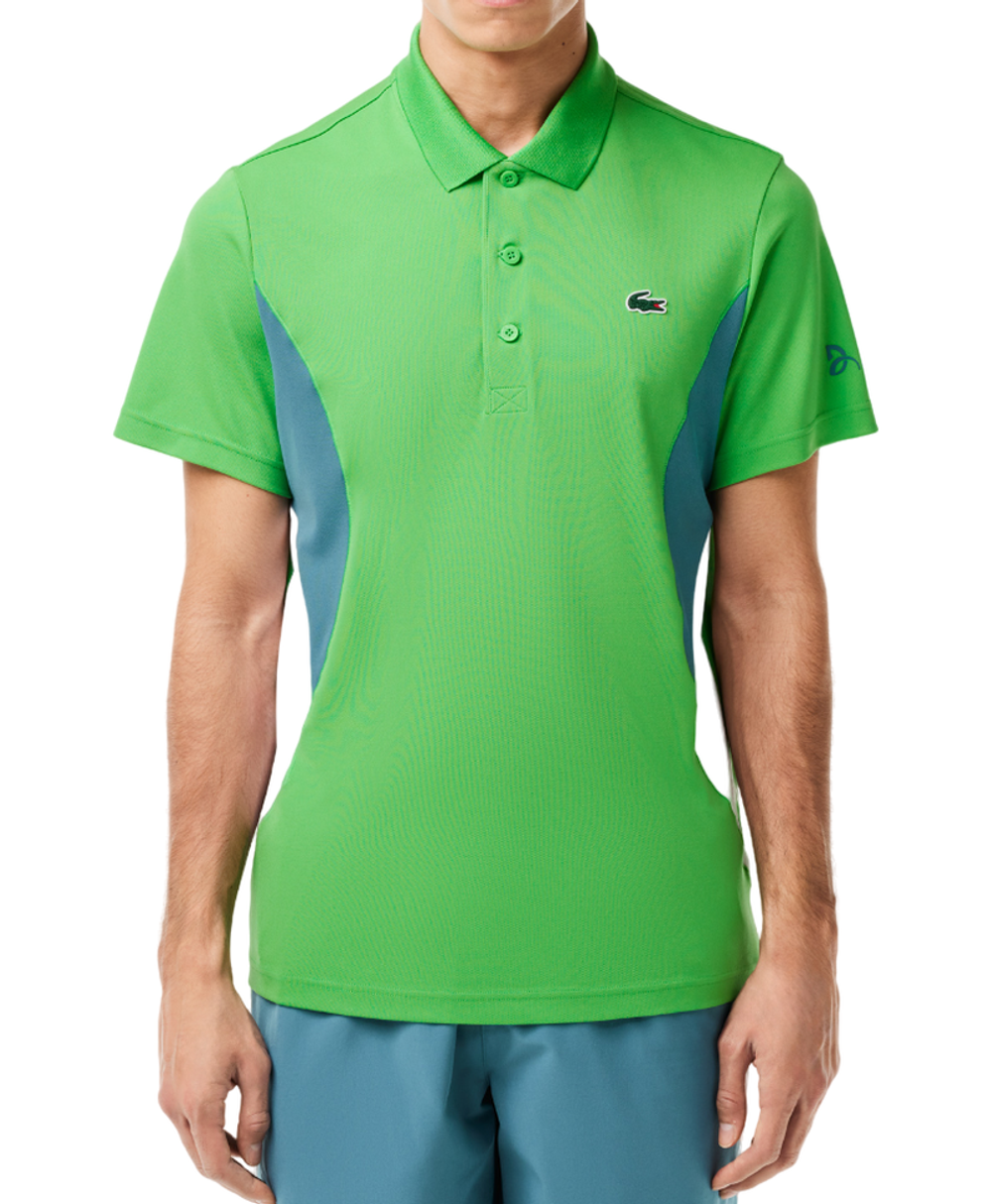 Мужское теннисное поло Lacoste Tennis x Novak Djokovic Ultra-Dry Polo - зеленый
