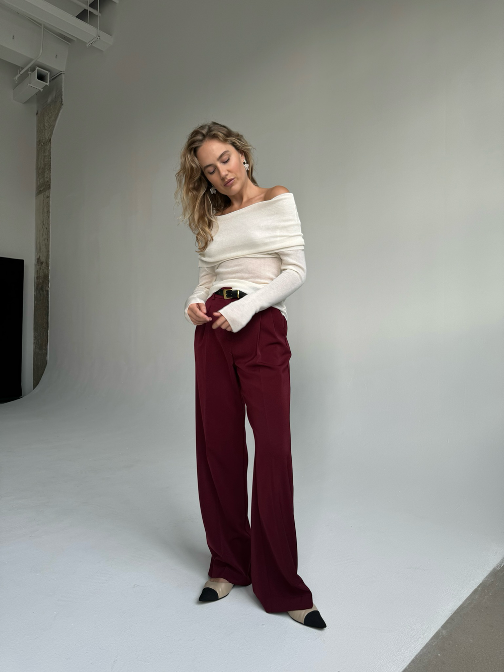 Брюки Office винный