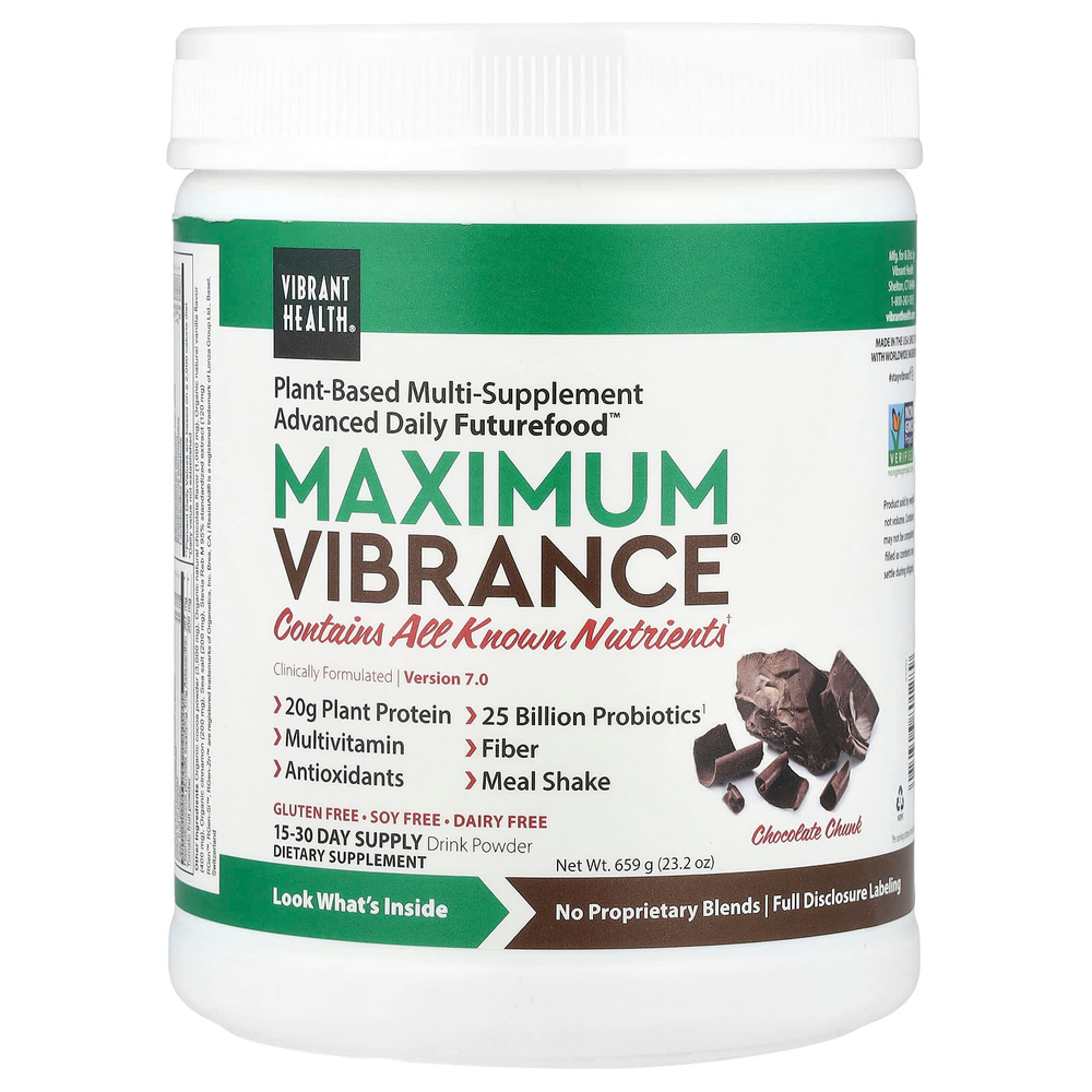 Vibrant Health, Maximum Vibrance, версия 6.1, шоколадный вкус, 721,8 г (25,46 унции)