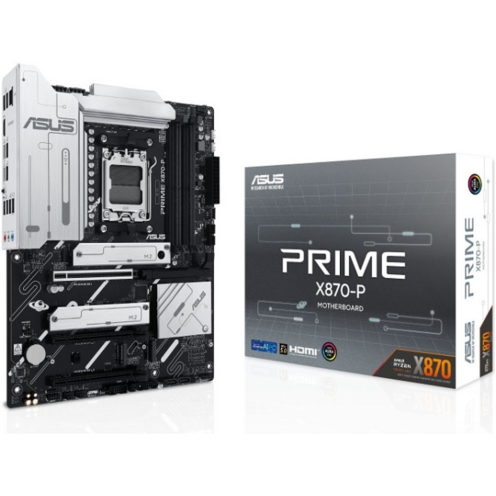 Материнская плата ASUS PRIME X870-P, AM5/AMD X870/4xDDR5/3xPCI-Ex16/4xM.2/SB7.1/GLAN/HDMI/2xDP/ATX (90MB1IT0-M0EAY0)