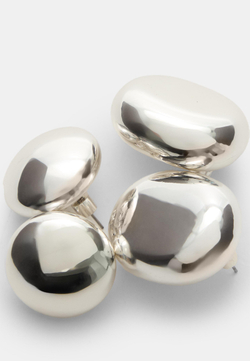 STRADIVARIUS Набор из 2 пар массивных сережек, серый