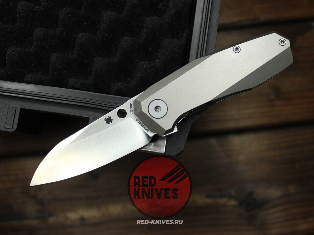 Нож Spyderco Techno 3 - титановая рукоять с сухарем
