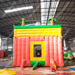 Надувной батут-горка "Слоник в джунглях",с переходом  6*5*5,5 м