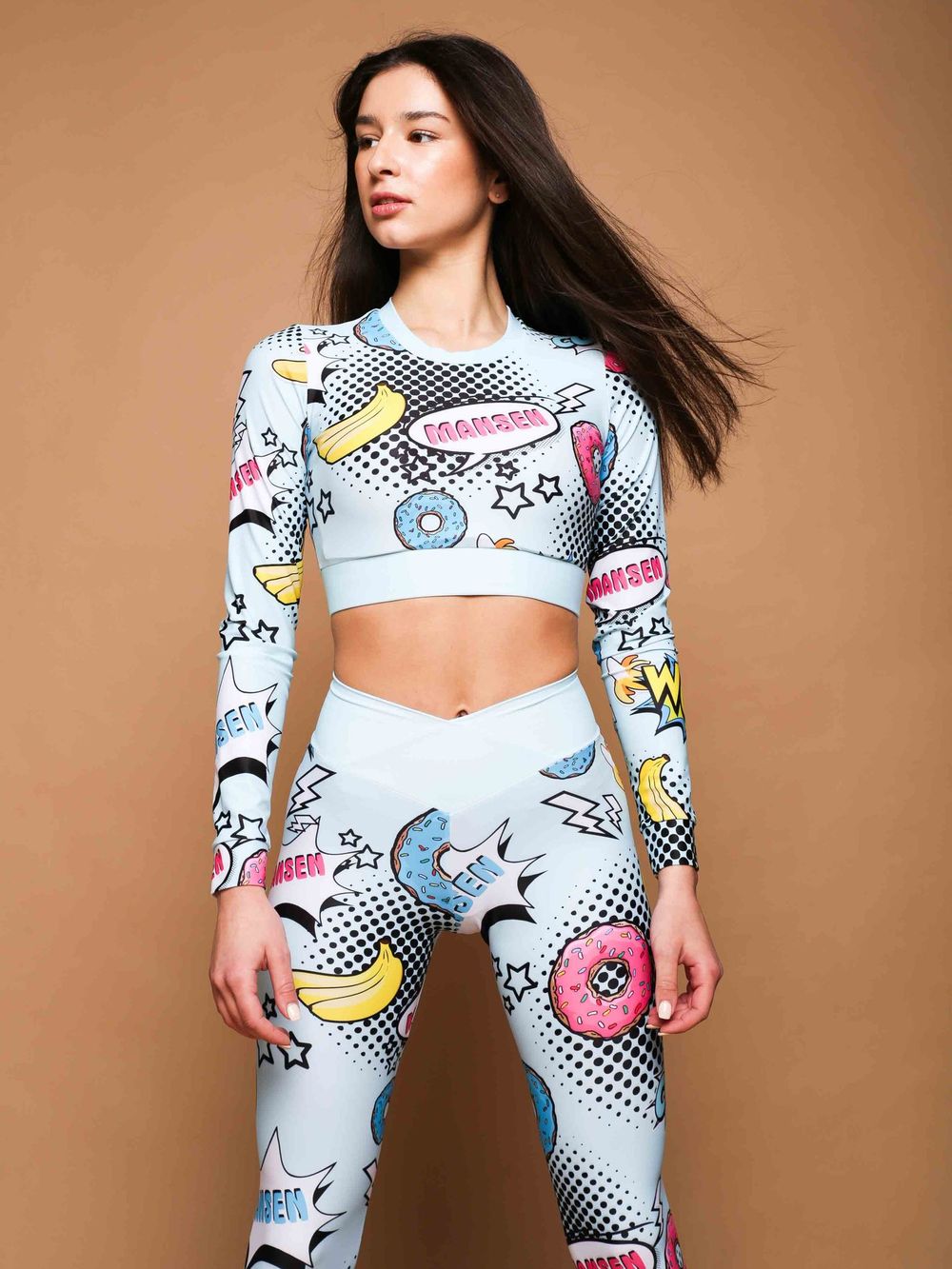 Рашгард короткий Pop art blue