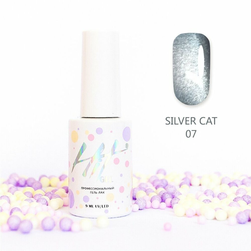Гель-лак Silver cat ТМ &quot;HIT gel&quot; №07, 9 мл