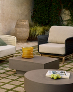 Уличный столик Rustella из коричневого бетона, 60 x 60 см