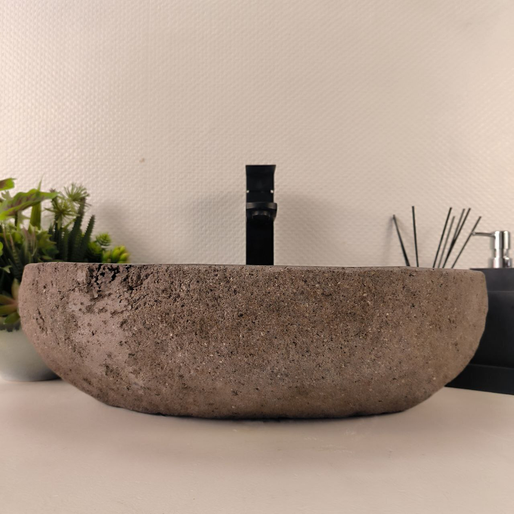 Раковина из речного камня RS-65000 50*37*15 0857