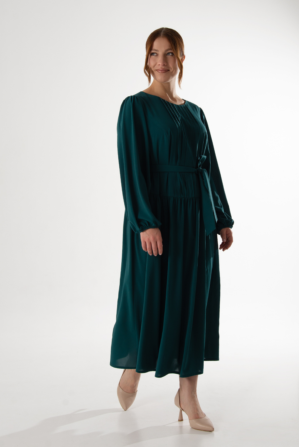 Платье женское 4346ЛП, Изумрудный #284Из054346ЛП