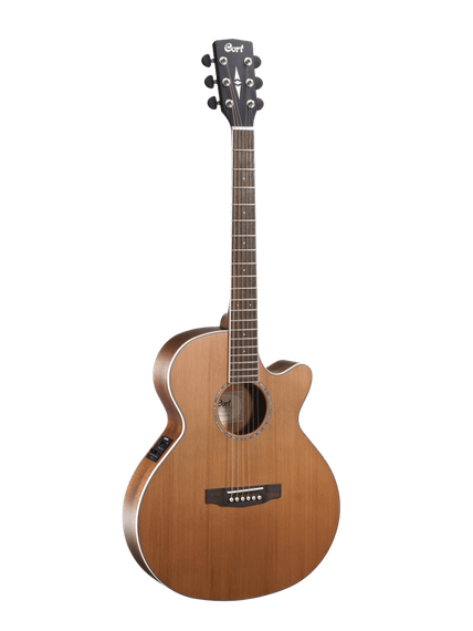 Cort SFX-CED-NS-WBAG SFX Series - электро-акустическая гитара, с вырезом, цвет нат. матовый, чехол