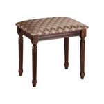 Банкетка "Римская" 350х490 дуб коричневый/черная патина/жаккард кремовый РМ49/РКЧ49БК