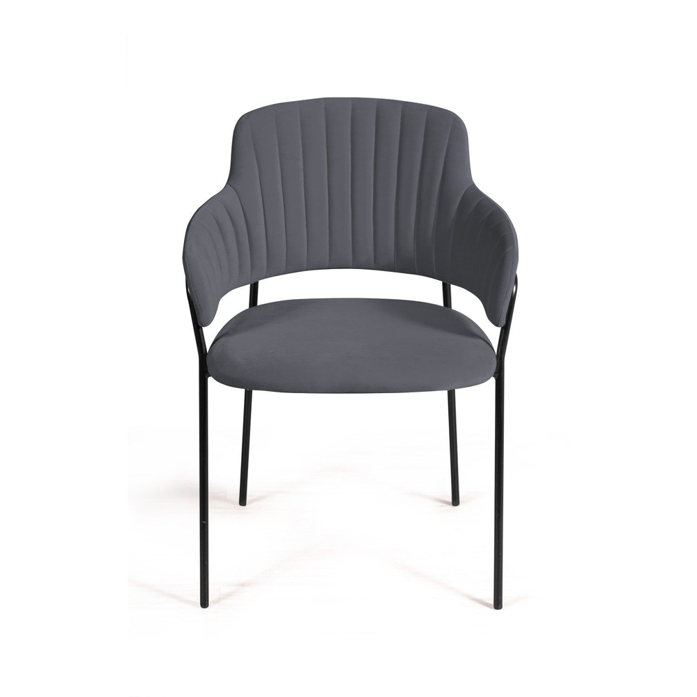 Стул Breeze, бархат серый 27