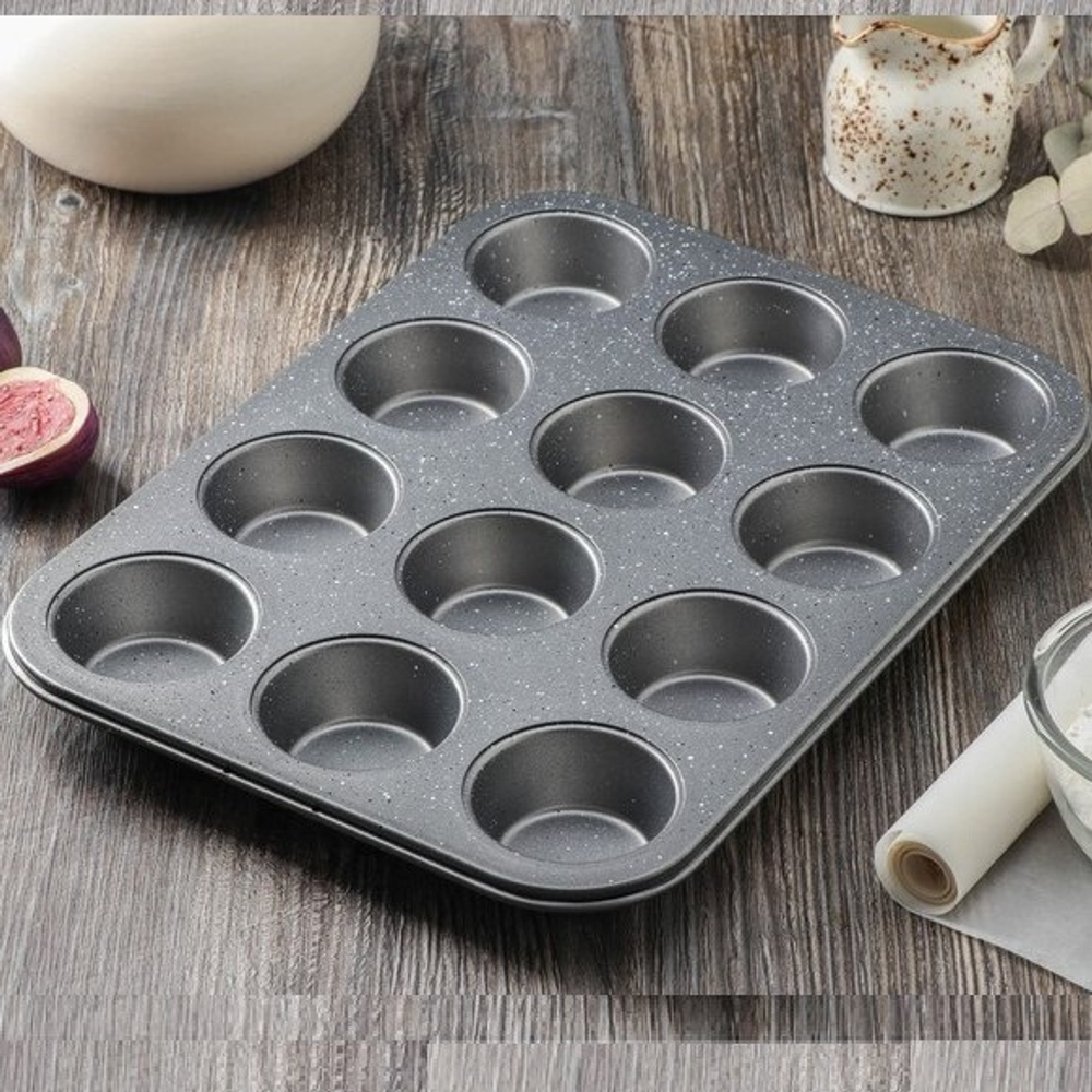 Форма для выпечки Magistro Gourmet Range, 35*26,5*3 см, 12 ячеек