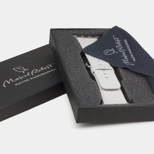 Ремешок для Apple Watch 44/45/46 mm из кожи теленка, белого цвета