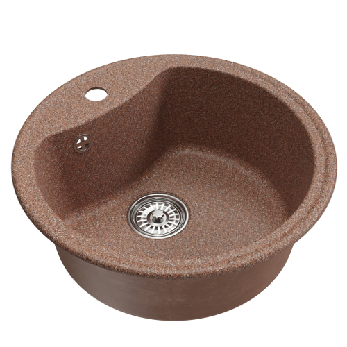 Мойкa ML-GM09 КОМФОРТ круглая, терракотовая (307), 510 мм (глуб. чаши 190)