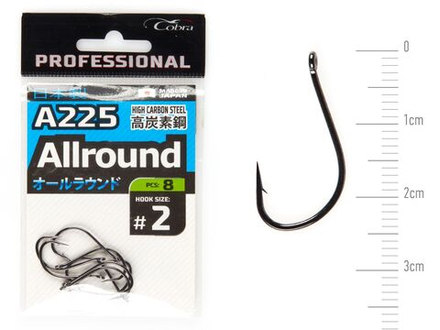 Крючки Cobra Pro AIIROUND сер.A225 разм.002 8шт.