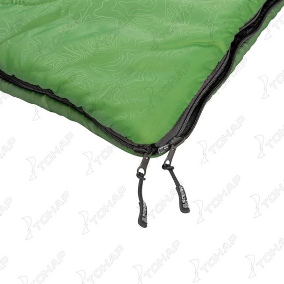 Спальный мешок TORO Wide 400L (220х90, левый, стратекс, салатовый) (T-HS-SB-TW-400L) Helios