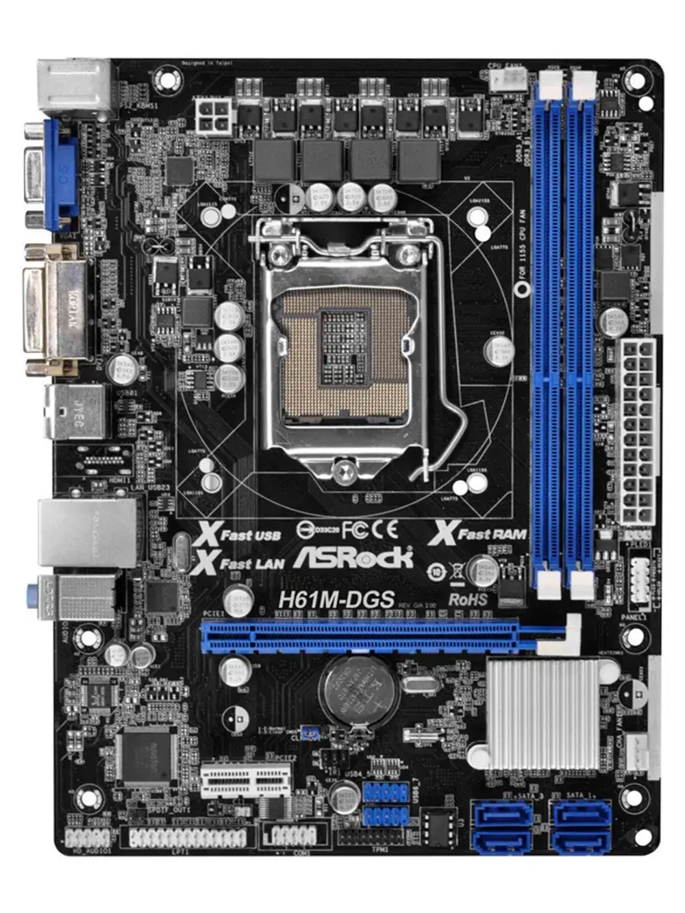 Материнская плата ASRock X H61M-DGM