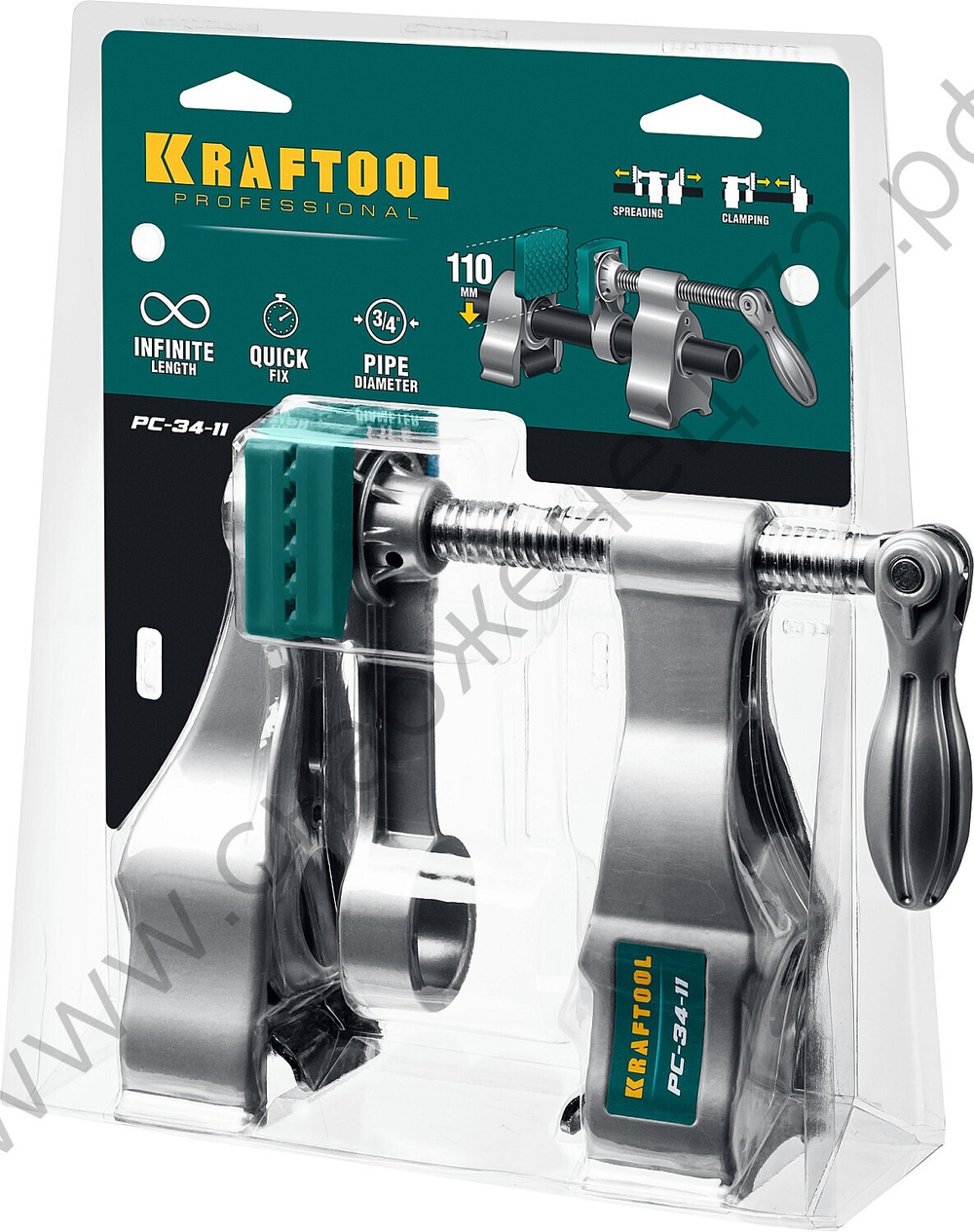 KRAFTOOL PC-34-11 3/4″, Трубная струбцина (32301-2)