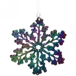 Подвеска «Снежинка кружевная» 12 см, хамелеон