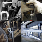 Набор съемников шаровых опор и рулевых тяг, 5 предметов /Набор съемников рулевых и шаровых соединений с изменяемой высотой