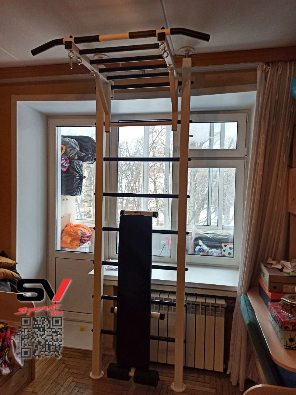 Монтаж шведской стенки Sv Sport враспор