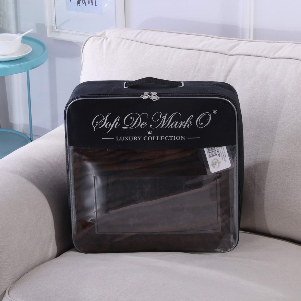 Плед 220х240 Sofi De MarkO Марсель коричневый