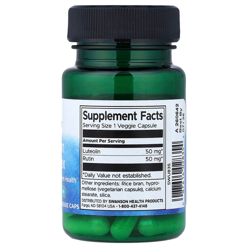Swanson, комплекс с лютеолином, 30 растительных капсул