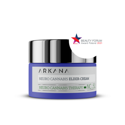 Neuro Cannabis Elixir- Cream - Восстанавливающий нейрокрем - эликсир для лица со стволовыми клетками конопли, 50 мл