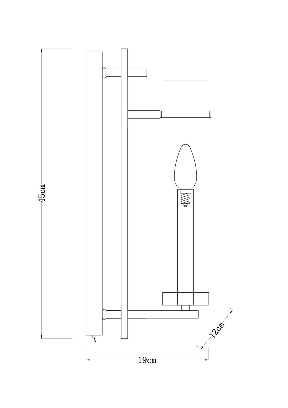 Бра Arte Lamp Hugo A1688AP-1CC