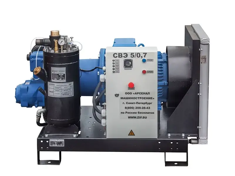 Винтовой компрессор ЗИФ-СВЭ-4,4/1,0 без кожуха цеховой -40°... +40°С