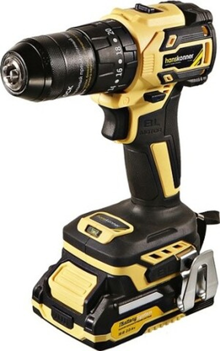 Дрель-шуруповерт аккумуляторная HANSKONNER HCD2065BLIC