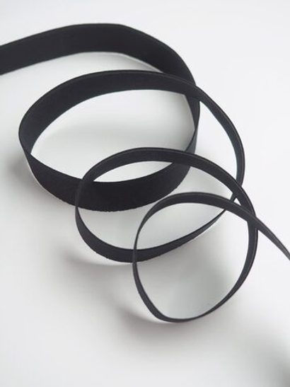 Резинка отделочная черная широкая без фестона ширина 20 мм