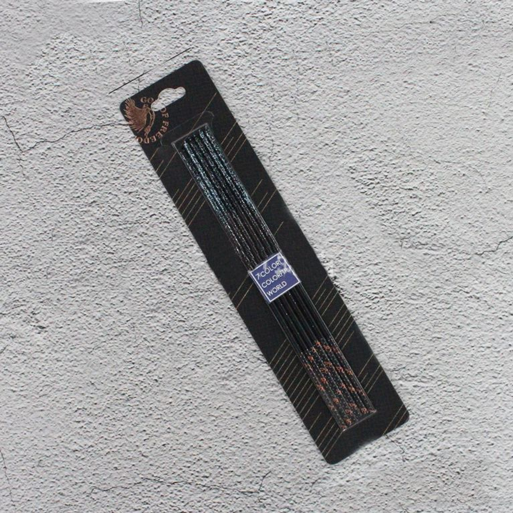 Набор свечей для торта «Полночь» (синие блестки, 17 см) 6 шт