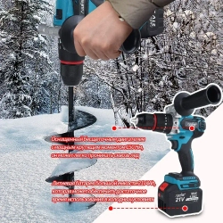 Aitefeir Шуруповерт для ледобура, 150 Нм, 21 В, 4 а/ч, 2 АКБ