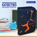 Пенал BRAUBERG, 1 отделение, 2 откидные планки, полиэстер, 21х14 см, "Keep out", 270719