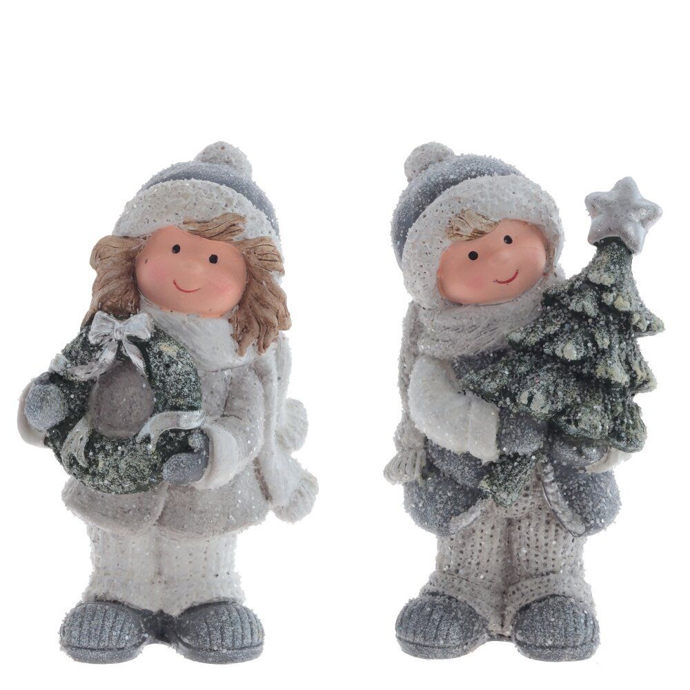 GAEM Фигурка декоративная "Мальчик/Девочка", L8 W6 H14,5 см, 2в.