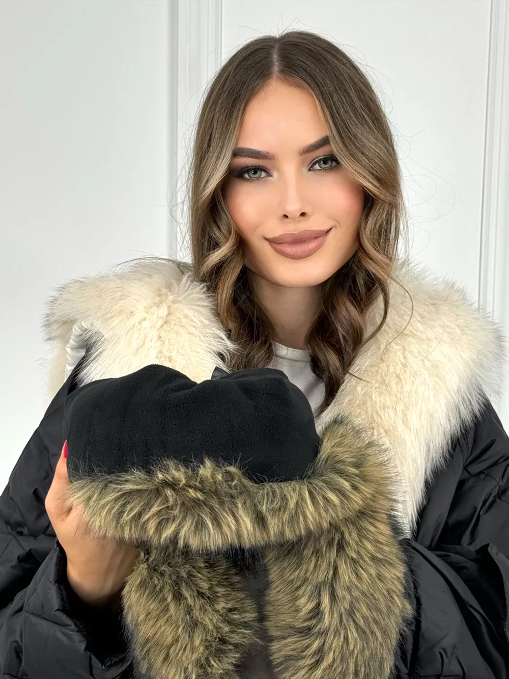 шапка ушанка зимняя меховая с флисом теплая стильная