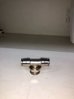 фитинг метал тройник трубки пвх м22*1,5d6