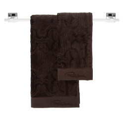 Набор полотенец 2шт Roberto Cavalli Logo Brown горький шоколад