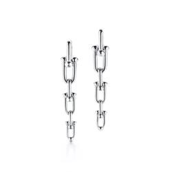 Серьги цепочки из серебра 925, Tiffany 💠Hard Wear