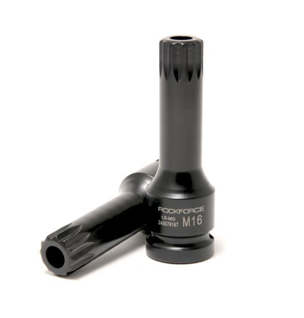 Головка-бита SPLINE ударная M14 с отверстием, 1/2'' RockForce##Rock FORCE RF-24807814T