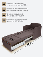 Кресло-кровать "Миник" с подлокотниками, купон Хаски