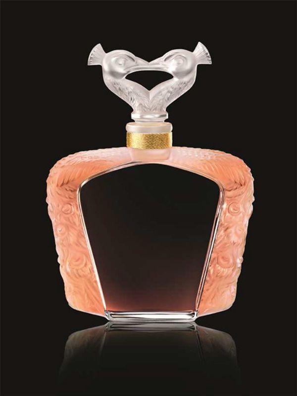 Lalique de Deux Paons Crystal Flacon