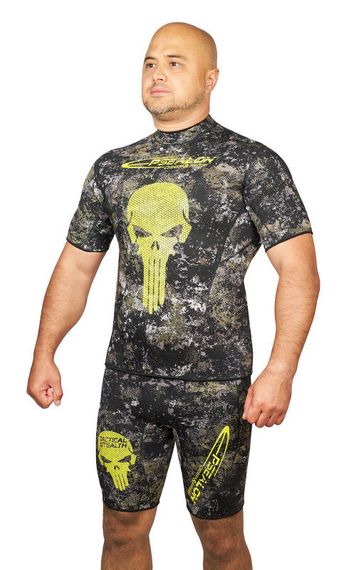 Майка Epsealon Skull Tactical Camo с короткими рукавами  2.5 мм