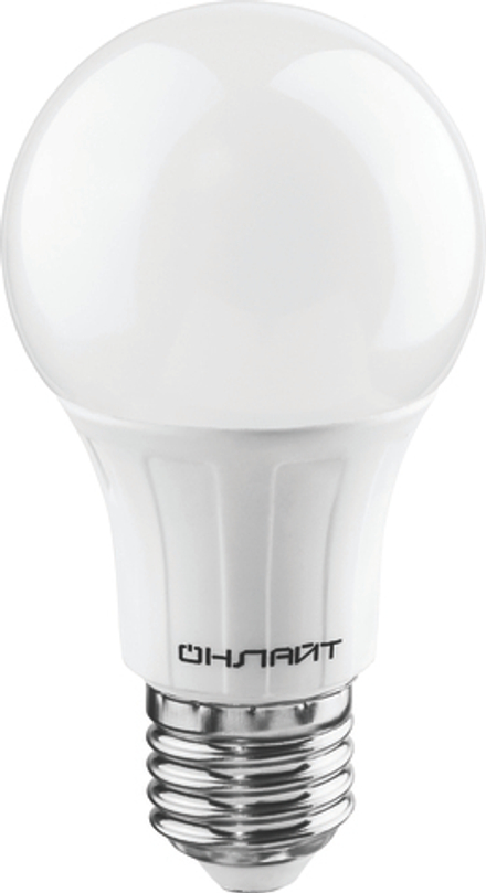 Лампа светодиодная LED Онлайт, E27, A60, 7 Вт, 2700 K, теплый свет