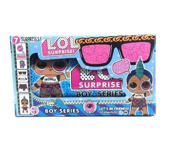 Кукла LOL Surprise Boy Series в капсуле 15х8 см и очками